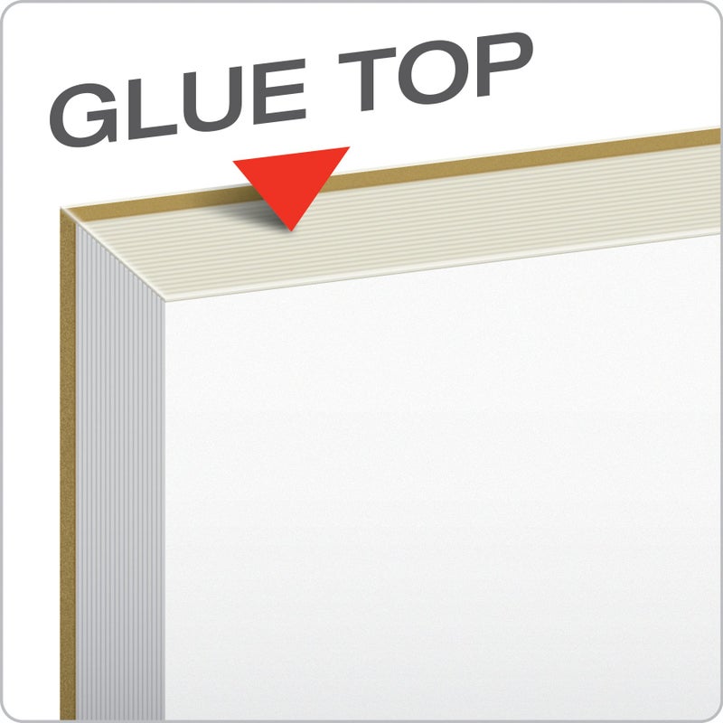 توبس دفاتر الكتابة القانونية TOPS، ذات الغلاف اللاصق، مقاس 8.5 × 11 بوصة، فارغة، 50 ورقة، عبوة من 12 دفترًا (71520)، أبيض - Image 2